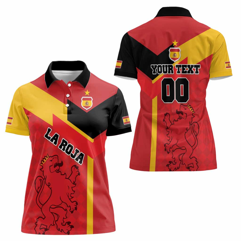Custom Spain Football Women Polo Shirt La Roja Go Champion - Wonder Print Shop