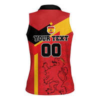Custom Spain Football Women Sleeveless Polo Shirt La Roja Go Champion - Wonder Print Shop