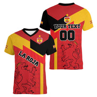 Custom Spain Football Women V-Neck T-Shirt La Roja Go Champion - Wonder Print Shop