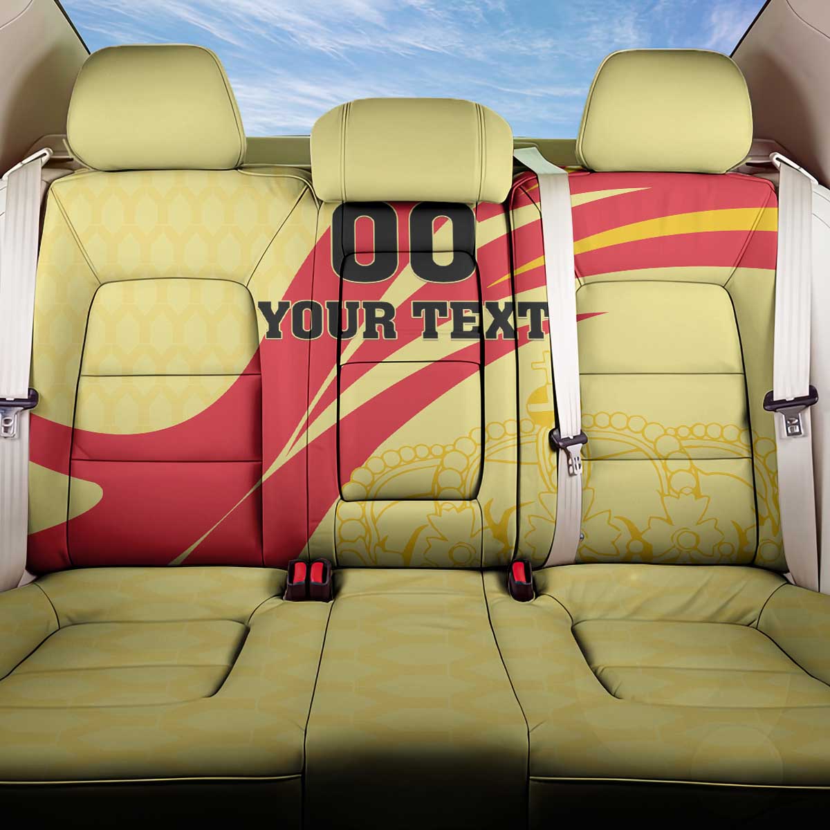 Custom Spain Football Back Car Seat Cover Sport Style - Wonder Print Shop