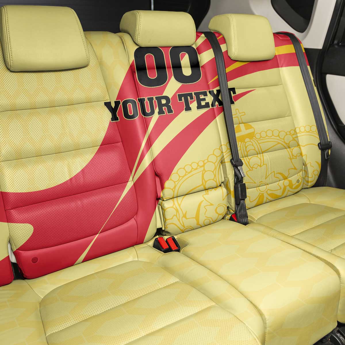Custom Spain Football Back Car Seat Cover Sport Style - Wonder Print Shop