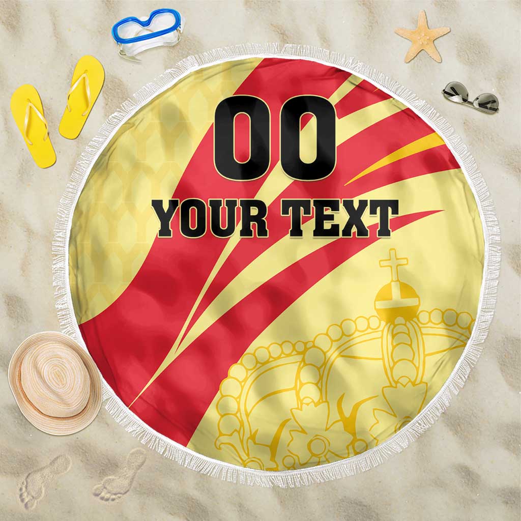 Custom Spain Football Beach Blanket Sport Style - Wonder Print Shop