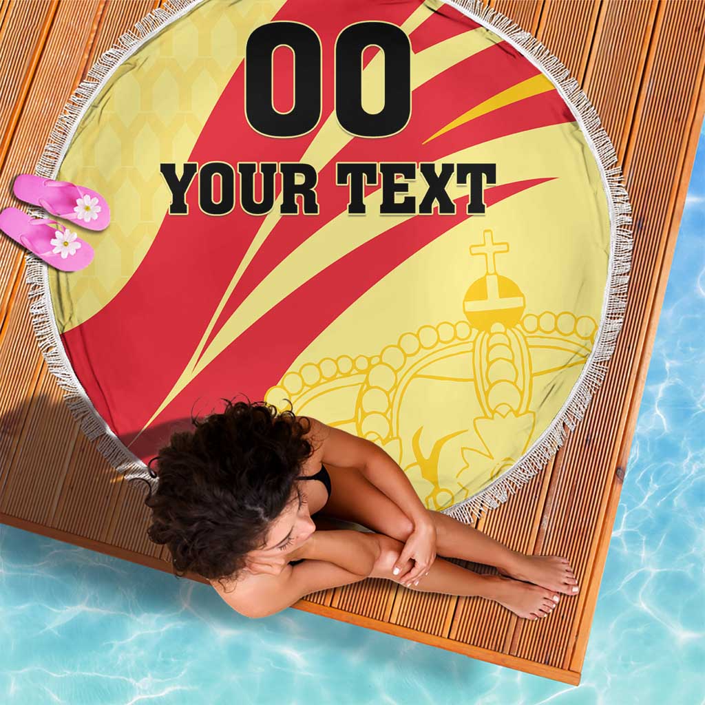 Custom Spain Football Beach Blanket Sport Style - Wonder Print Shop