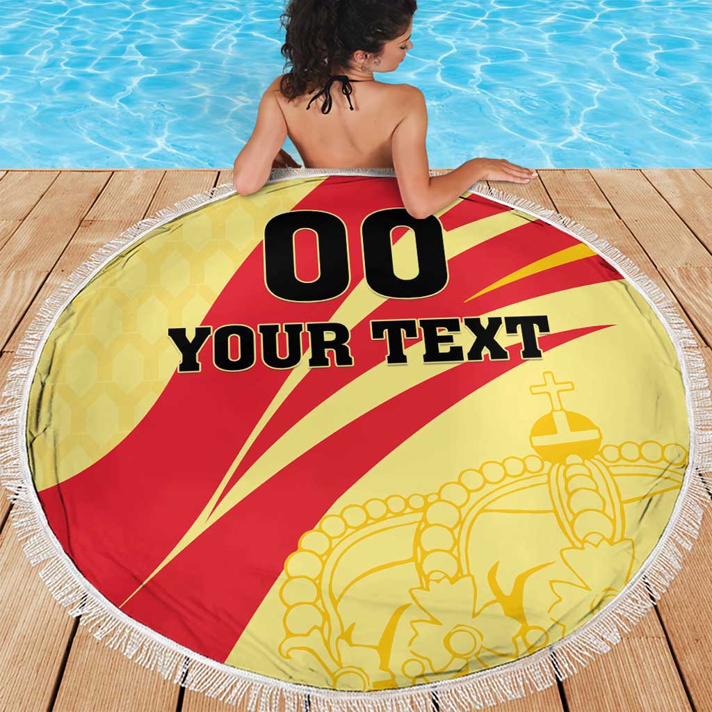 Custom Spain Football Beach Blanket Sport Style - Wonder Print Shop