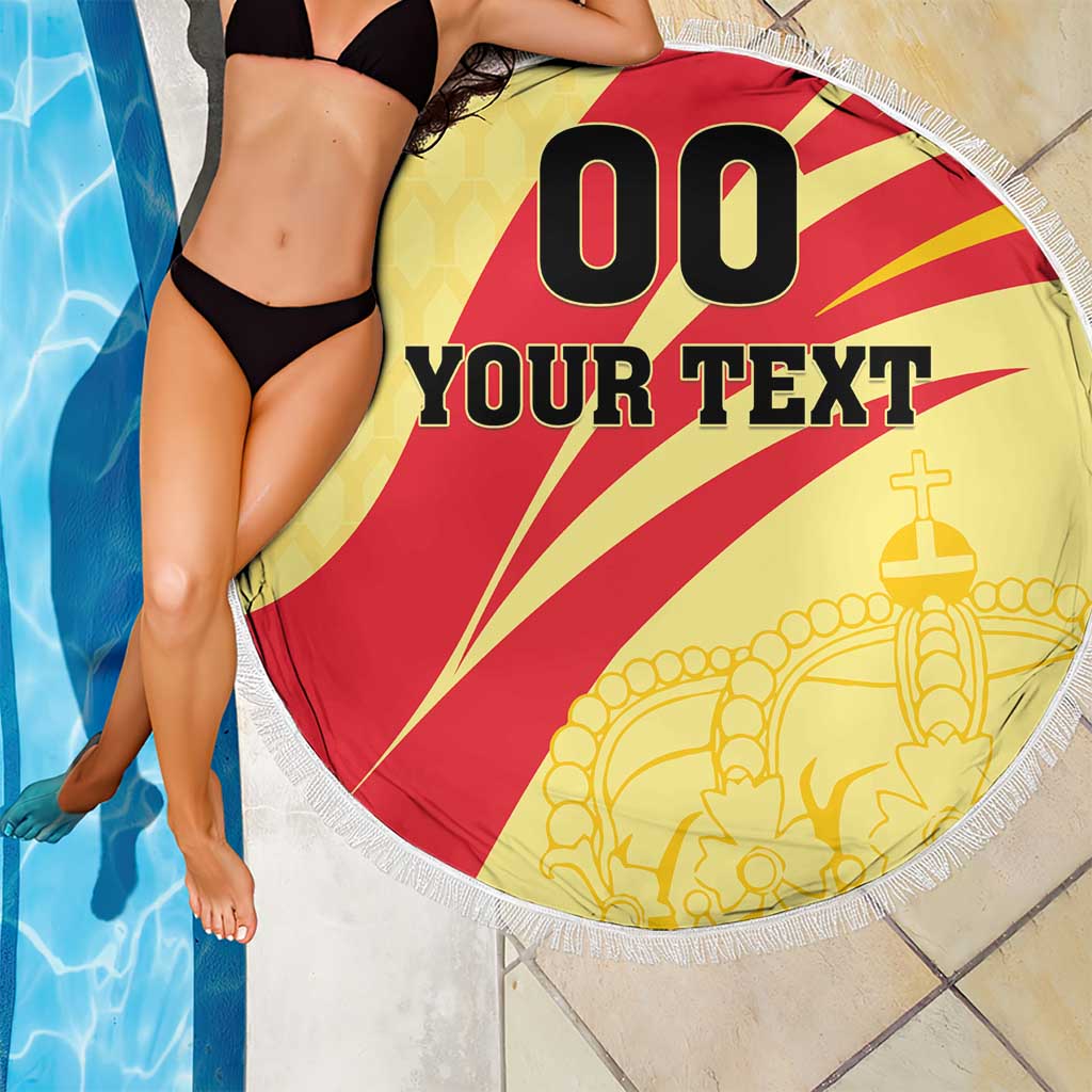 Custom Spain Football Beach Blanket Sport Style - Wonder Print Shop