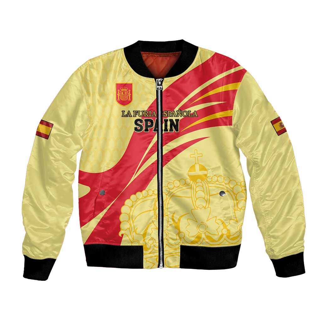 Custom Spain Football Bomber Jacket Sport Style - Wonder Print Shop