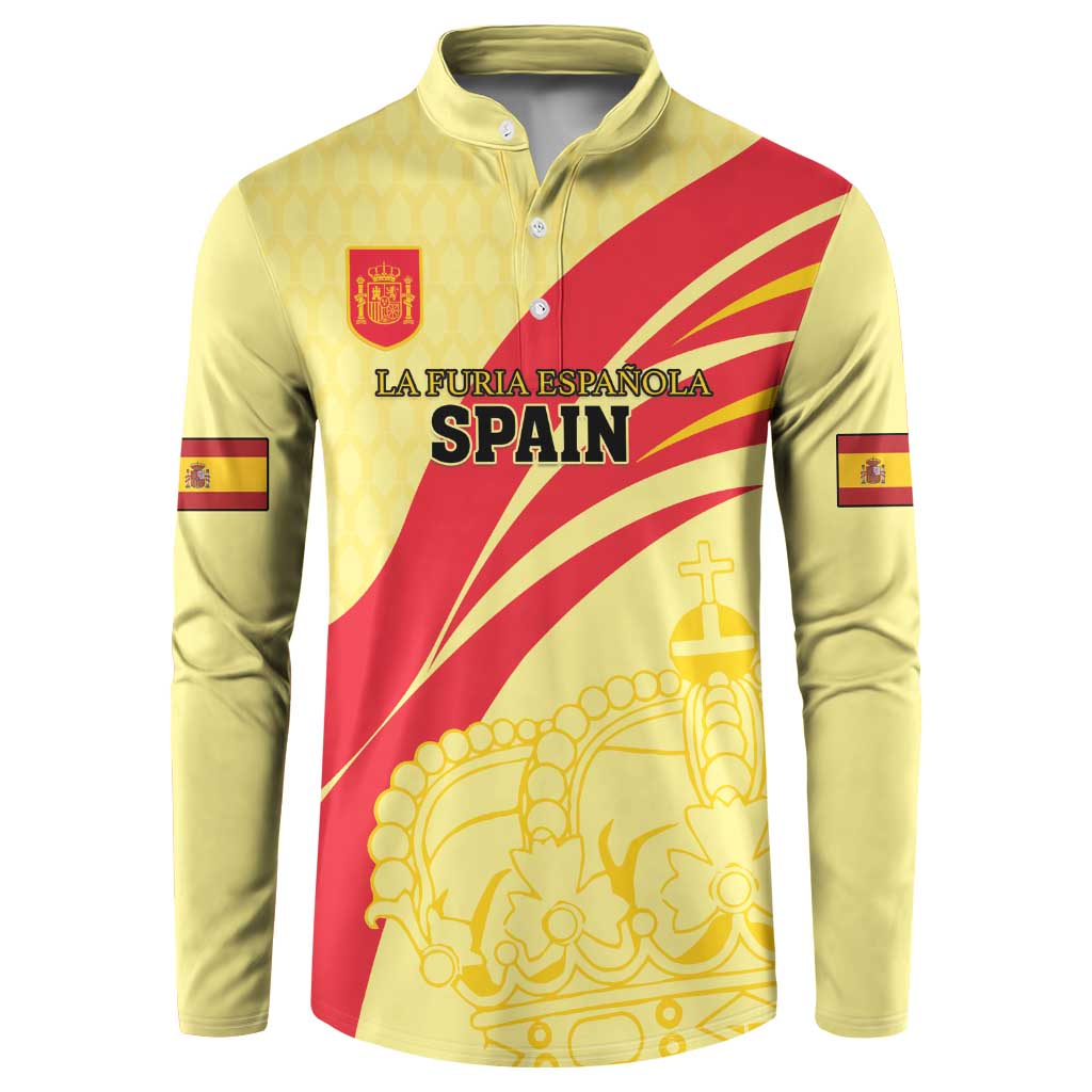 Custom Spain Football Button Sweatshirt Sport Style - Wonder Print Shop