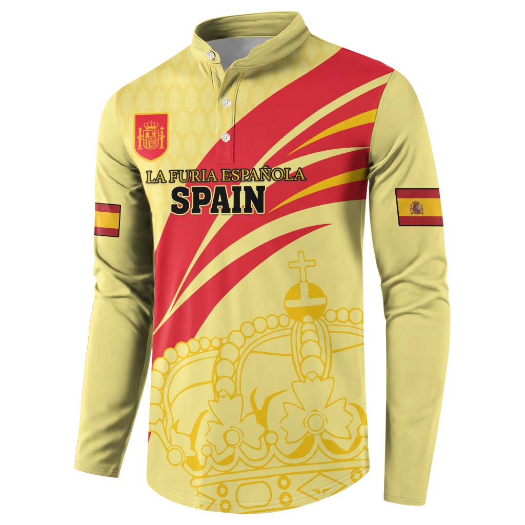 Custom Spain Football Button Sweatshirt Sport Style - Wonder Print Shop