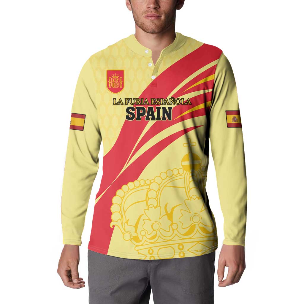 Custom Spain Football Button Sweatshirt Sport Style - Wonder Print Shop