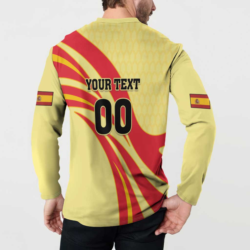Custom Spain Football Button Sweatshirt Sport Style - Wonder Print Shop