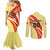 Custom Spain Football Couples Matching Mermaid Dress and Long Sleeve Button Shirt Sport Style
