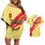 Custom Spain Football Couples Matching Off Shoulder Short Dress and Hawaiian Shirt Sport Style - Wonder Print Shop