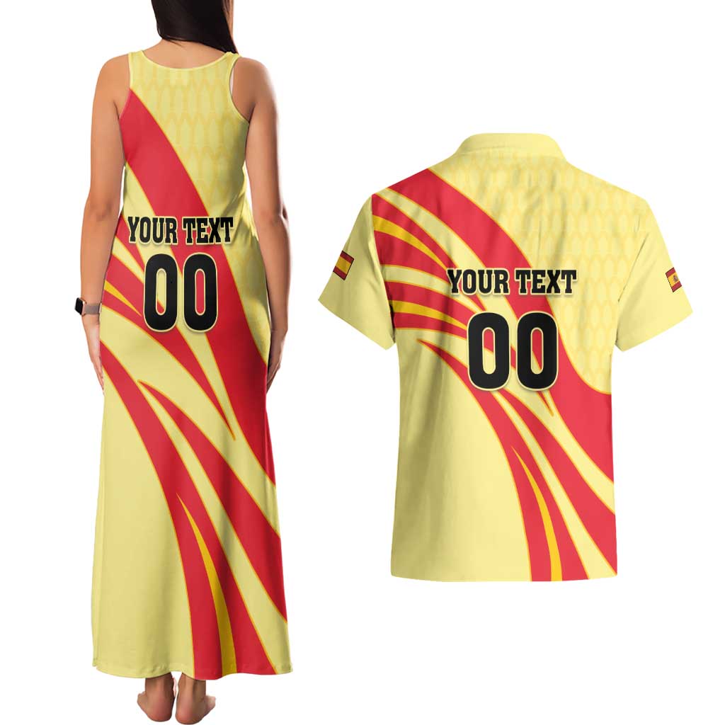 Custom Spain Football Couples Matching Tank Maxi Dress and Hawaiian Shirt Sport Style - Wonder Print Shop