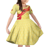 Custom Spain Football Family Matching Off The Shoulder Long Sleeve Dress and Hawaiian Shirt Sport Style - Wonder Print Shop