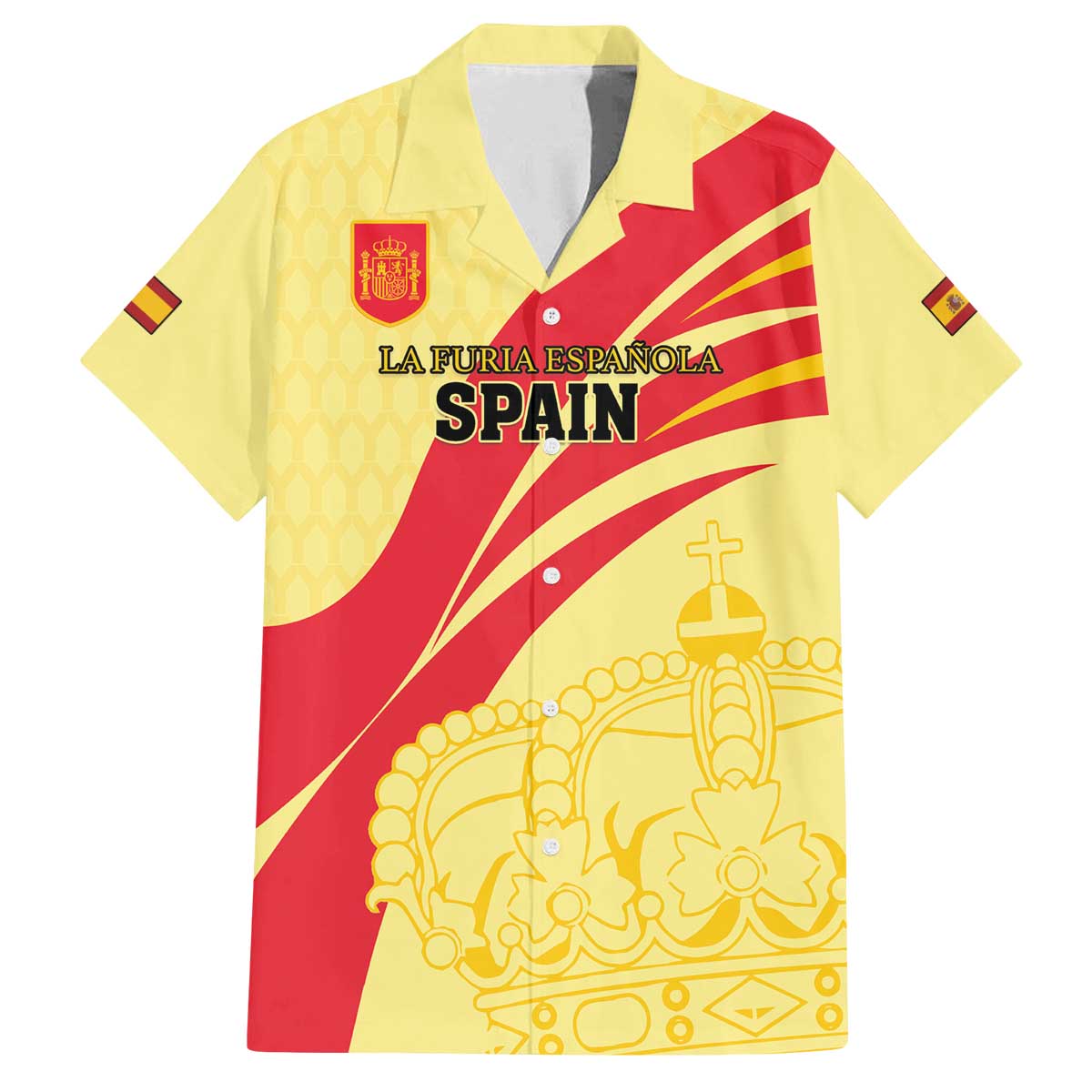 Custom Spain Football Family Matching Off The Shoulder Long Sleeve Dress and Hawaiian Shirt Sport Style - Wonder Print Shop
