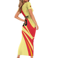 Custom Spain Football Family Matching Short Sleeve Bodycon Dress and Hawaiian Shirt Sport Style - Wonder Print Shop
