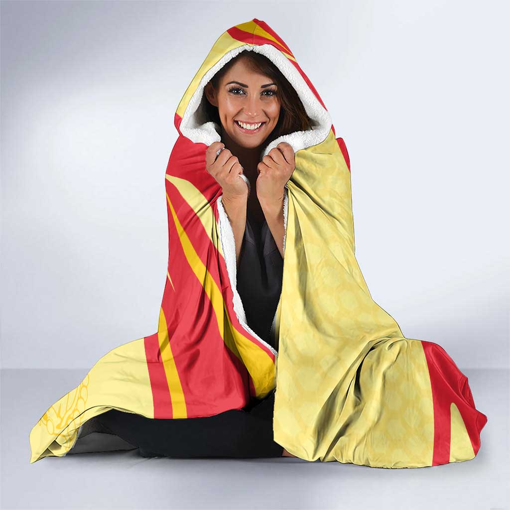 Custom Spain Football Hooded Blanket Sport Style
