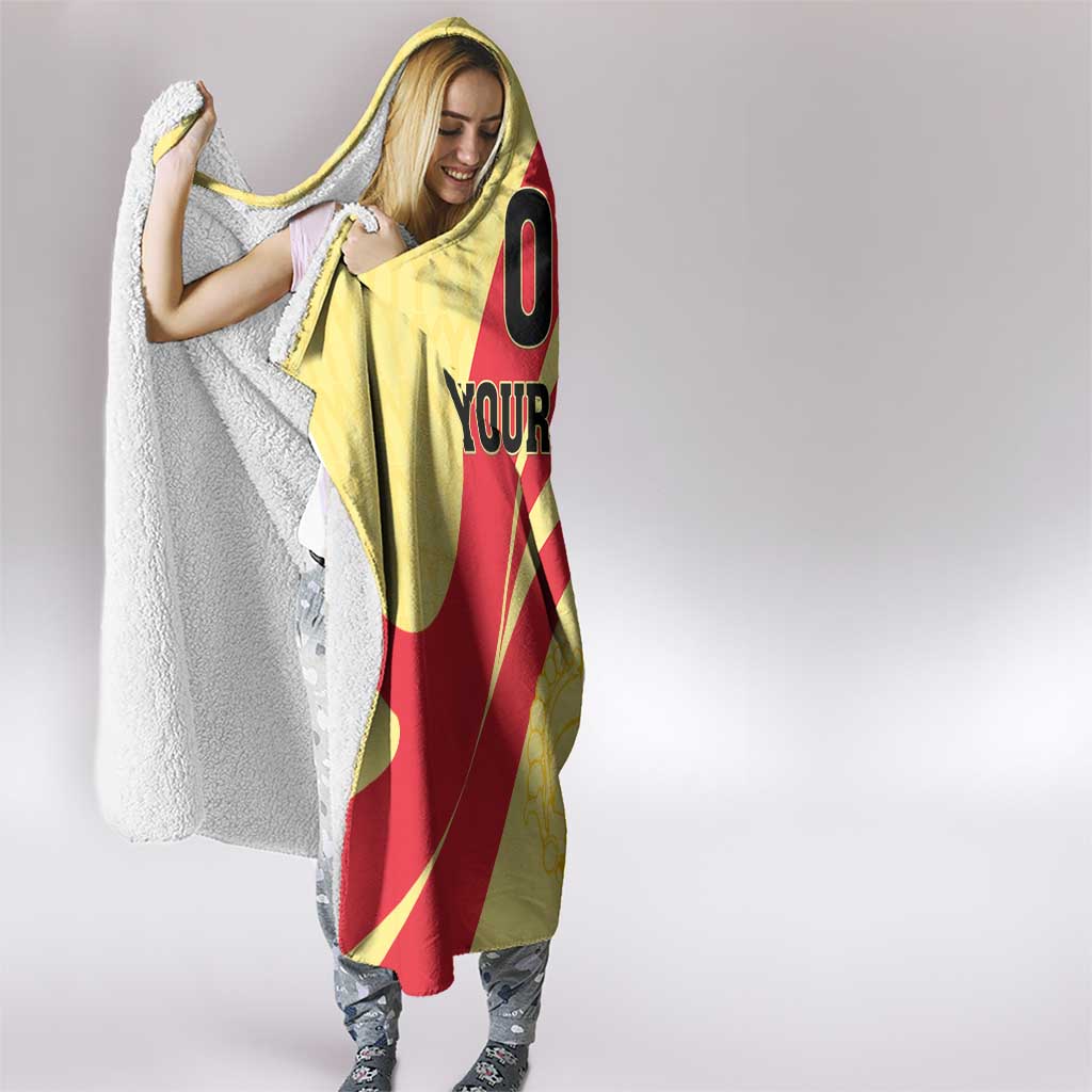 Custom Spain Football Hooded Blanket Sport Style