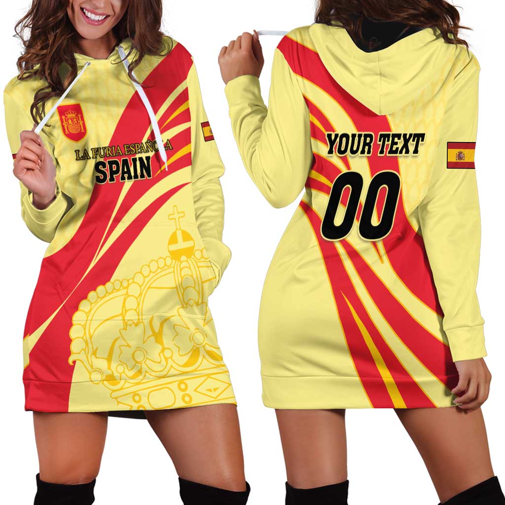 Custom Spain Football Hoodie Dress Sport Style - Wonder Print Shop