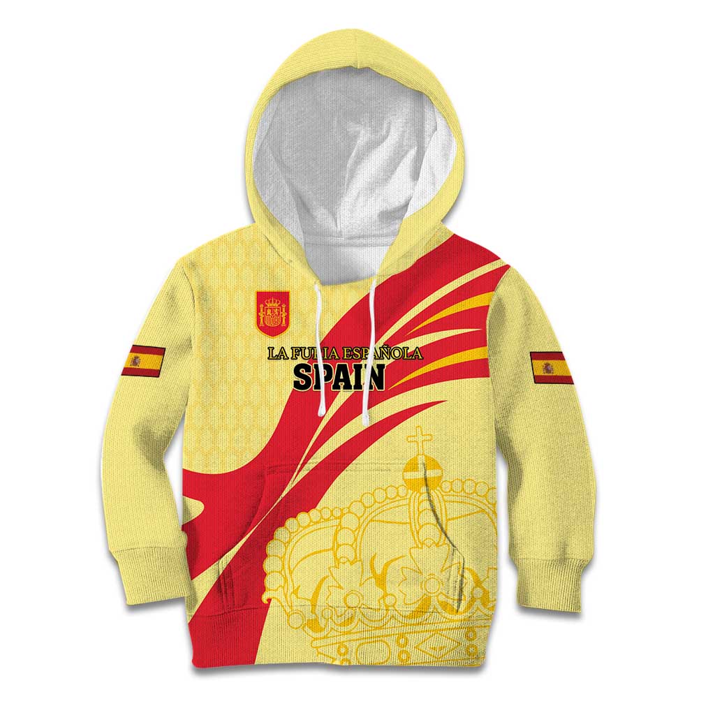 Custom Spain Football Kid Hoodie Sport Style - Wonder Print Shop