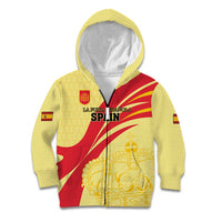 Custom Spain Football Kid Hoodie Sport Style - Wonder Print Shop