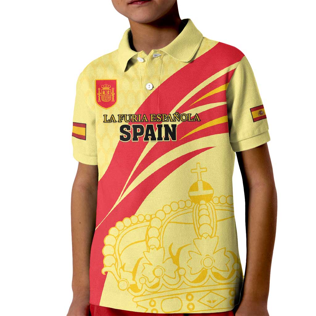 Custom Spain Football Kid Polo Shirt Sport Style - Wonder Print Shop