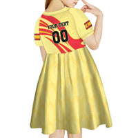 Custom Spain Football Kid Short Sleeve Dress Sport Style - Wonder Print Shop