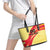 Custom Spain Football Leather Tote Bag Sport Style - Wonder Print Shop