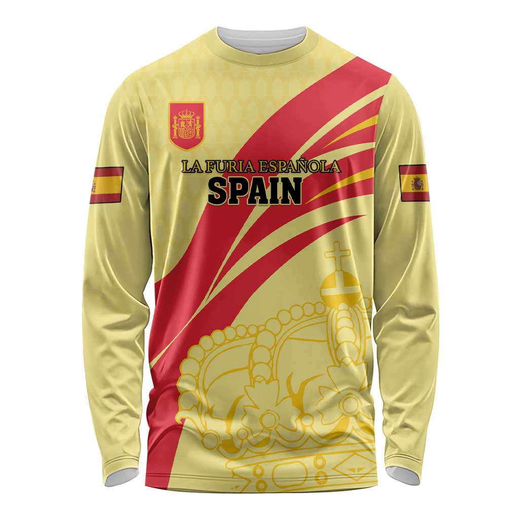 Custom Spain Football Long Sleeve Shirt Sport Style - Wonder Print Shop