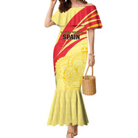 Custom Spain Football Mermaid Dress Sport Style - Wonder Print Shop