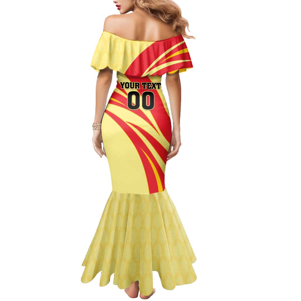 Custom Spain Football Mermaid Dress Sport Style - Wonder Print Shop