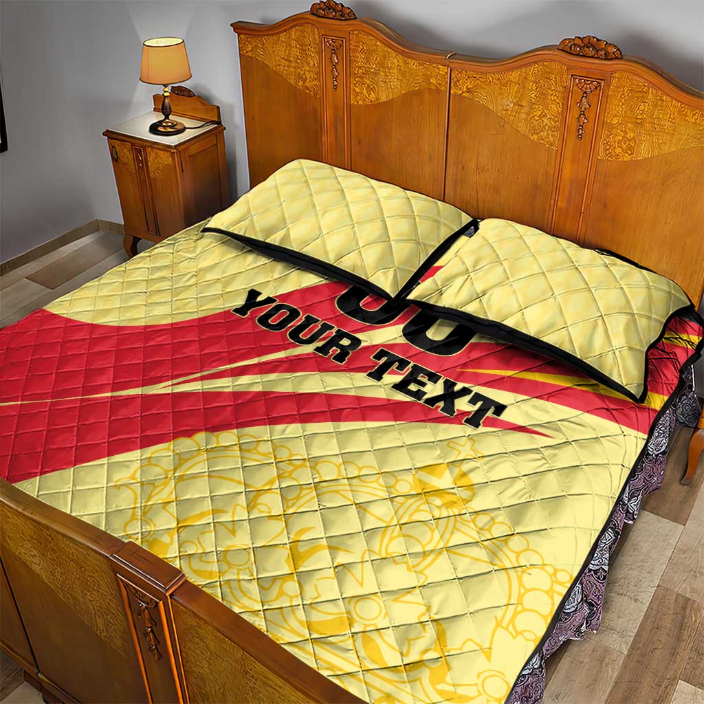Custom Spain Football Quilt Bed Set Sport Style - Wonder Print Shop