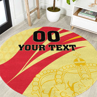Custom Spain Football Round Carpet Sport Style