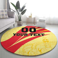 Custom Spain Football Round Carpet Sport Style