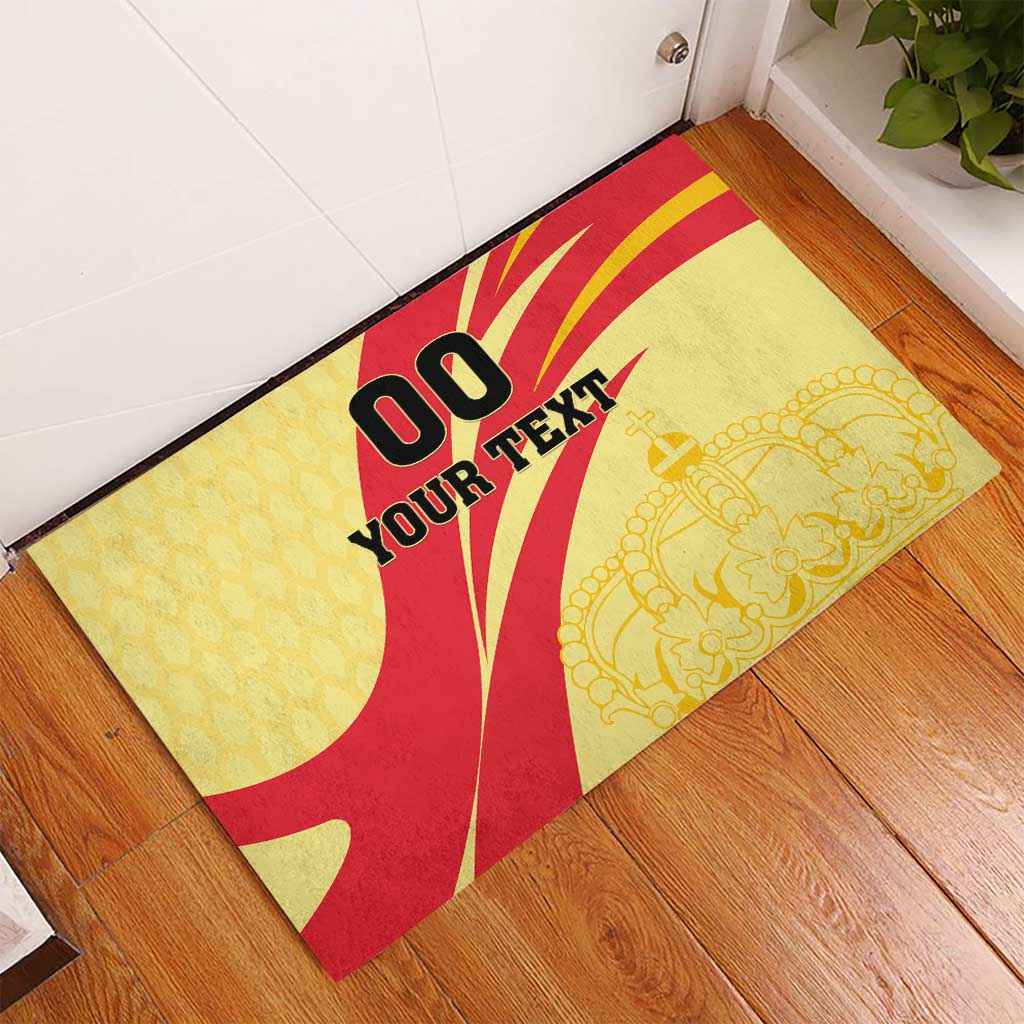 Custom Spain Football Rubber Doormat Sport Style - Wonder Print Shop