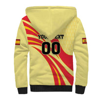 Custom Spain Football Sherpa Hoodie Sport Style - Wonder Print Shop