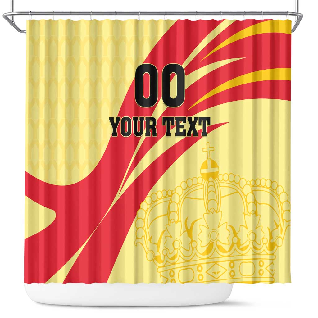 Custom Spain Football Shower Curtain Sport Style