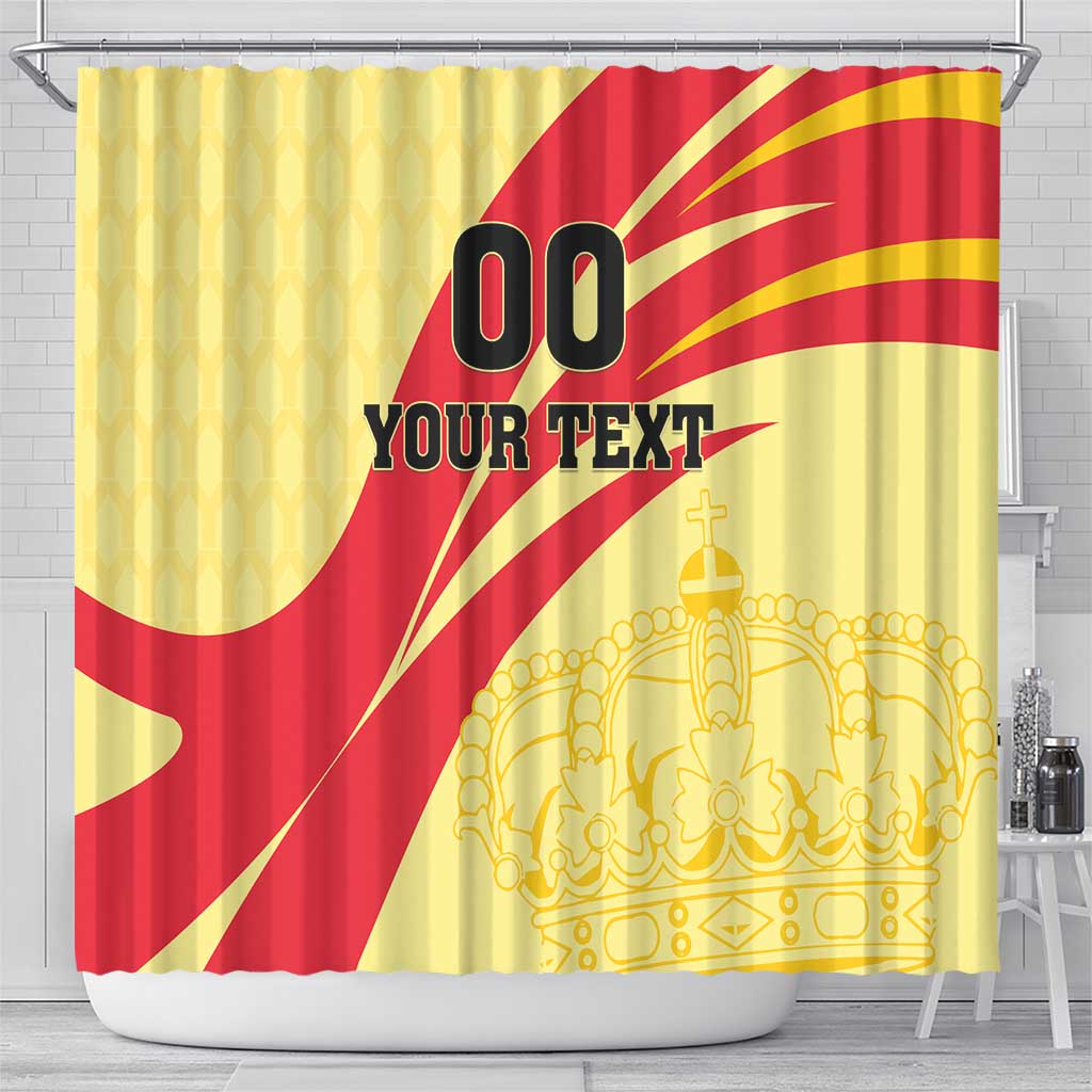 Custom Spain Football Shower Curtain Sport Style
