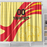 Custom Spain Football Shower Curtain Sport Style