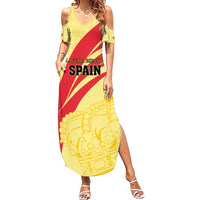 Custom Spain Football Summer Maxi Dress Sport Style - Wonder Print Shop