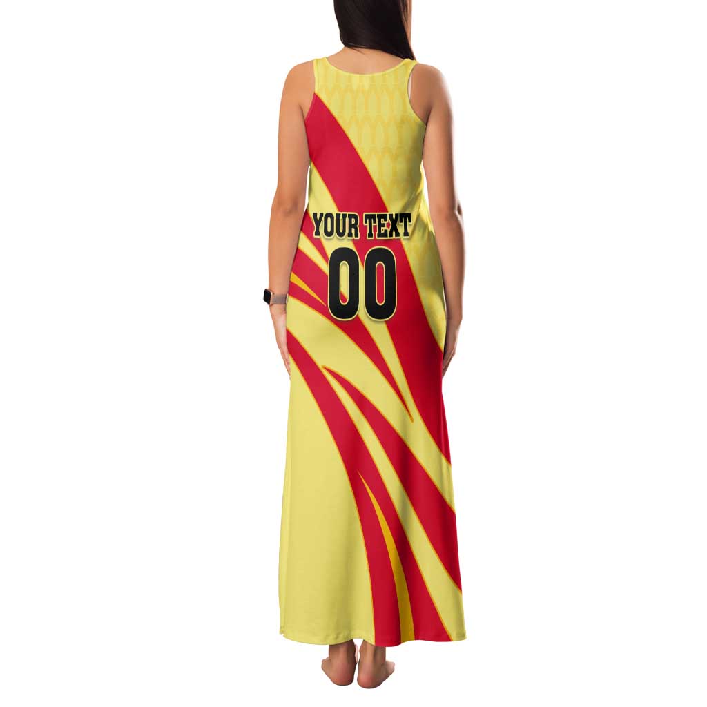 Custom Spain Football Tank Maxi Dress Sport Style - Wonder Print Shop