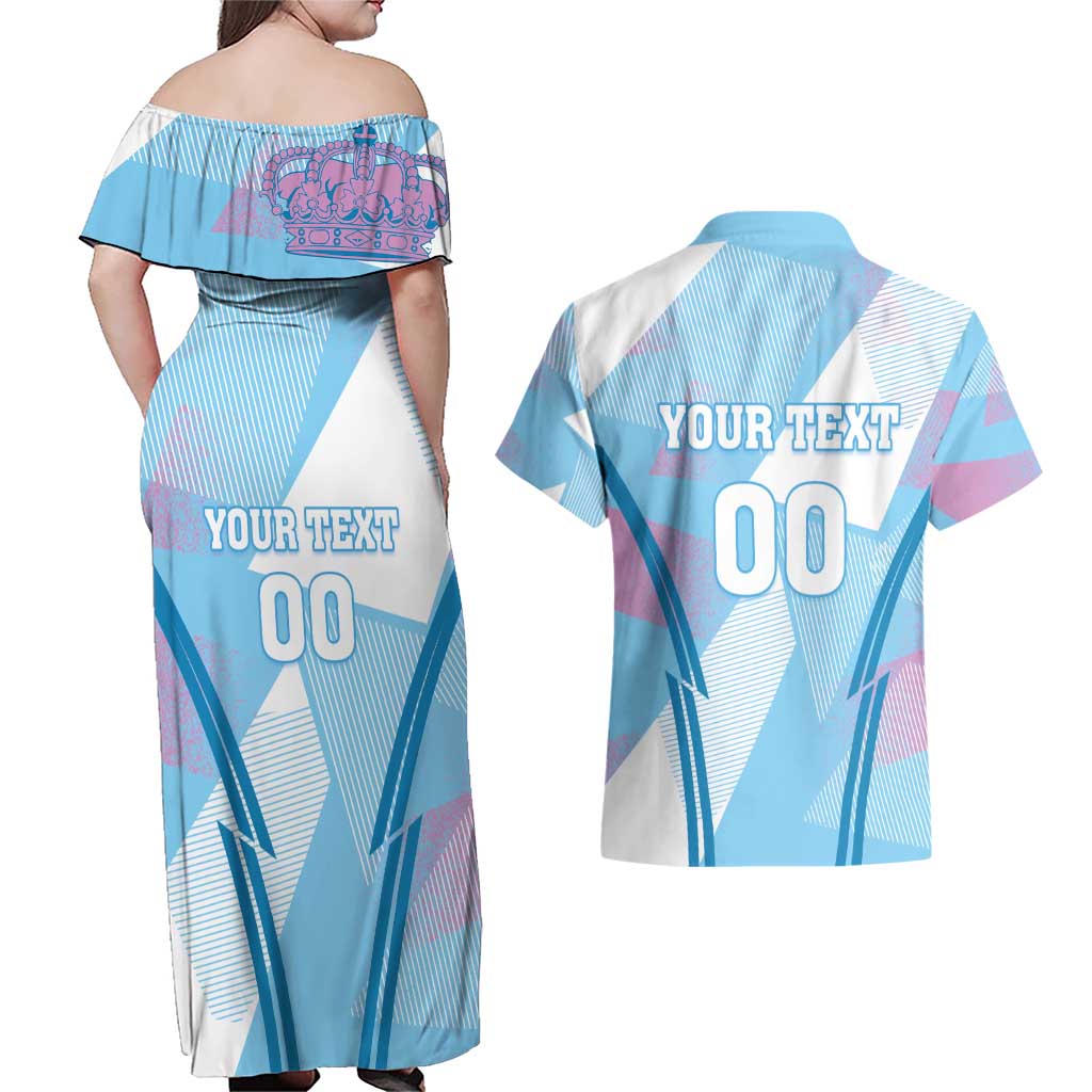 Custom Spain Football Couples Matching Off Shoulder Maxi Dress and Hawaiian Shirt Simple Style - Wonder Print Shop