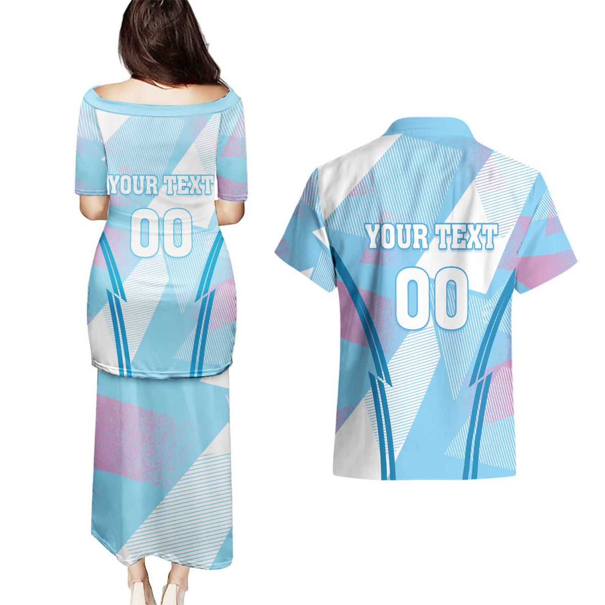 Custom Spain Football Couples Matching Puletasi and Hawaiian Shirt Simple Style - Wonder Print Shop