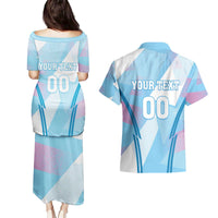 Custom Spain Football Couples Matching Puletasi and Hawaiian Shirt Simple Style - Wonder Print Shop