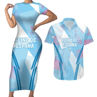 Custom Spain Football Couples Matching Short Sleeve Bodycon Dress and Hawaiian Shirt Simple Style - Wonder Print Shop