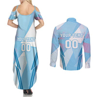 Custom Spain Football Couples Matching Summer Maxi Dress and Long Sleeve Button Shirt Simple Style - Wonder Print Shop