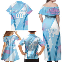 Custom Spain Football Family Matching Off Shoulder Maxi Dress and Hawaiian Shirt Simple Style - Wonder Print Shop