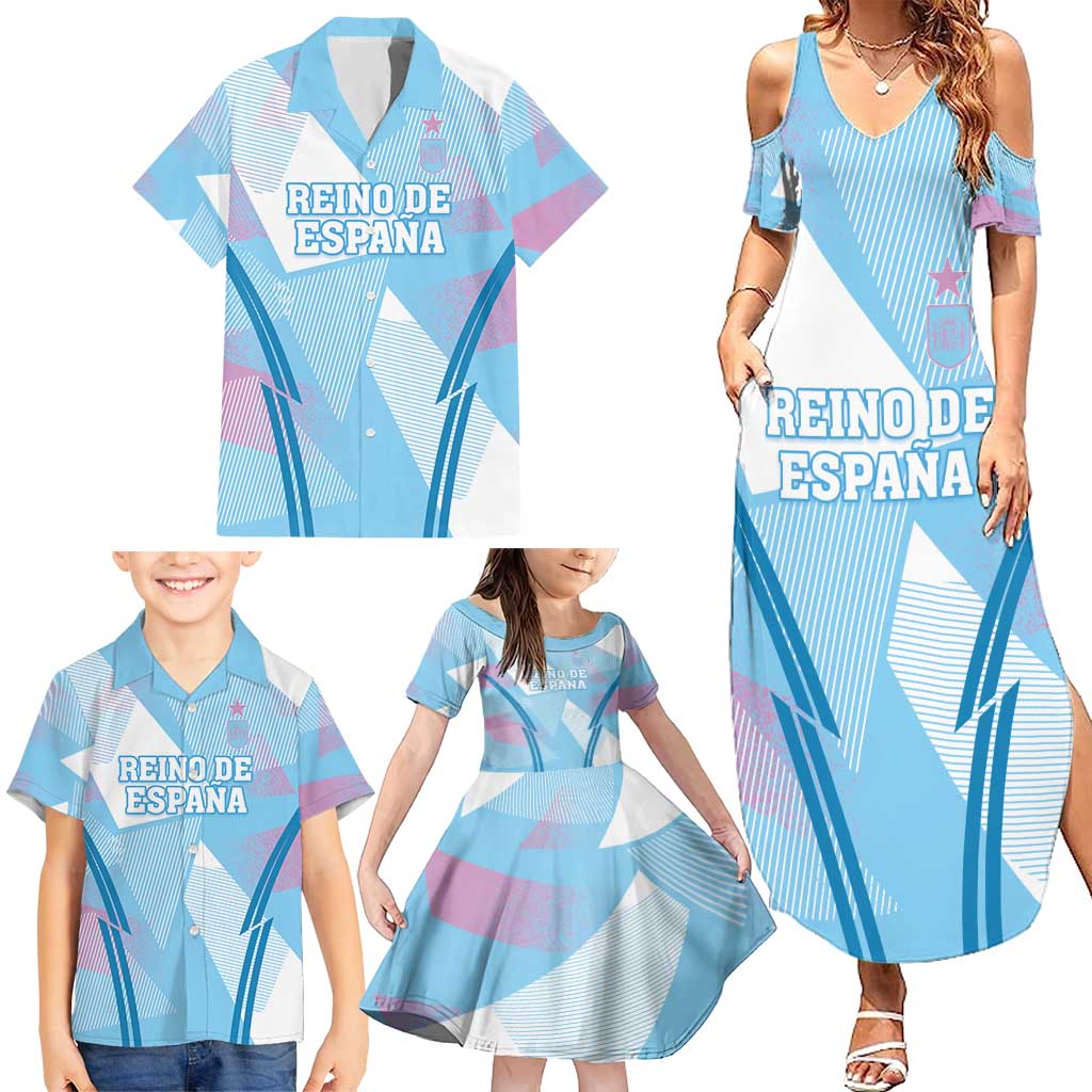 Custom Spain Football Family Matching Summer Maxi Dress and Hawaiian Shirt Simple Style - Wonder Print Shop
