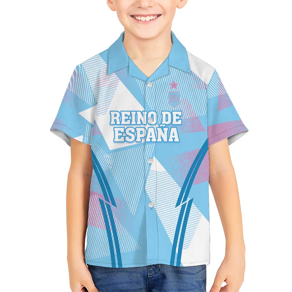 Custom Spain Football Kid Hawaiian Shirt Simple Style - Wonder Print Shop