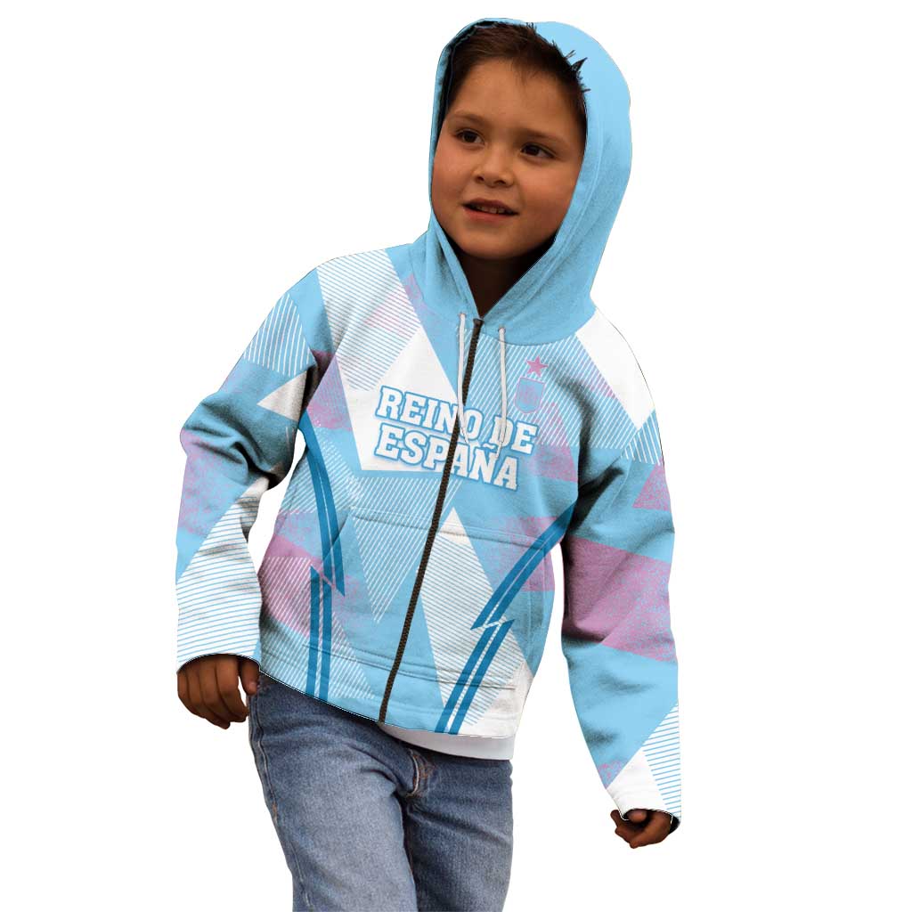 Custom Spain Football Kid Hoodie Simple Style - Wonder Print Shop